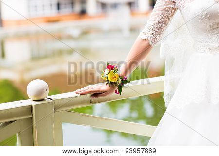 floral bracelet for the bride