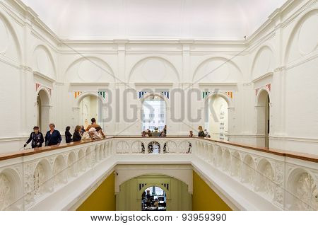 Amsterdam, Netherlands - May 6, 2015: Dutch People Visit Stedelijk Musem In Amsterdam