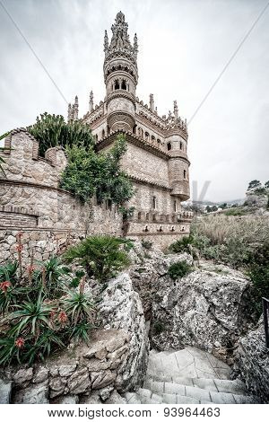 Part Of Colomares Castle. Benalmadena Town. Spain