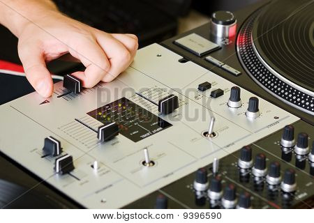 调整交叉推子 Dj 的手