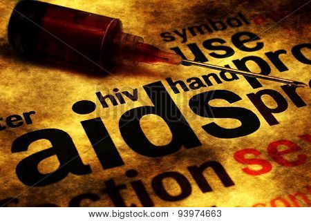 Aids And Syringe Concept