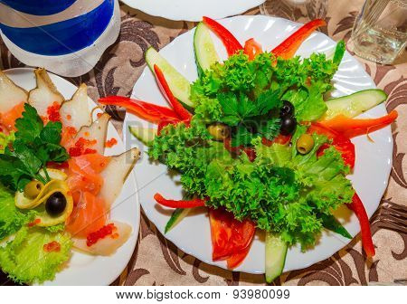 Festive Table With Vegetables