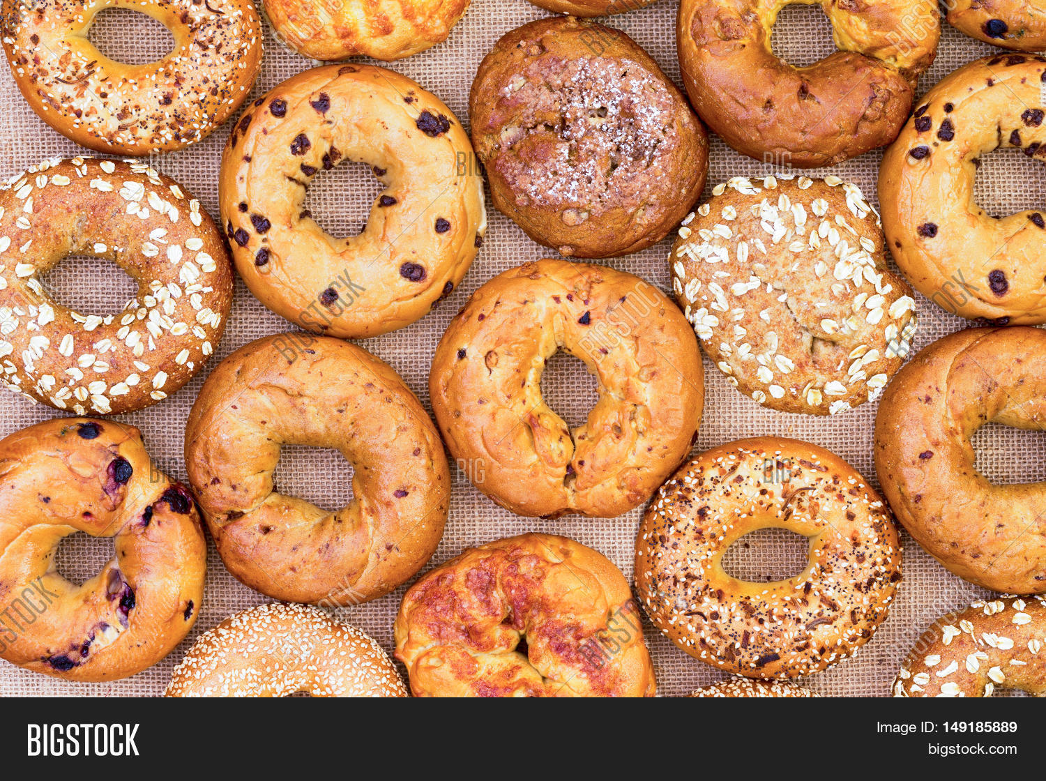 Assorted Bagels Full Image & Photo (Free Trial) Bigstock