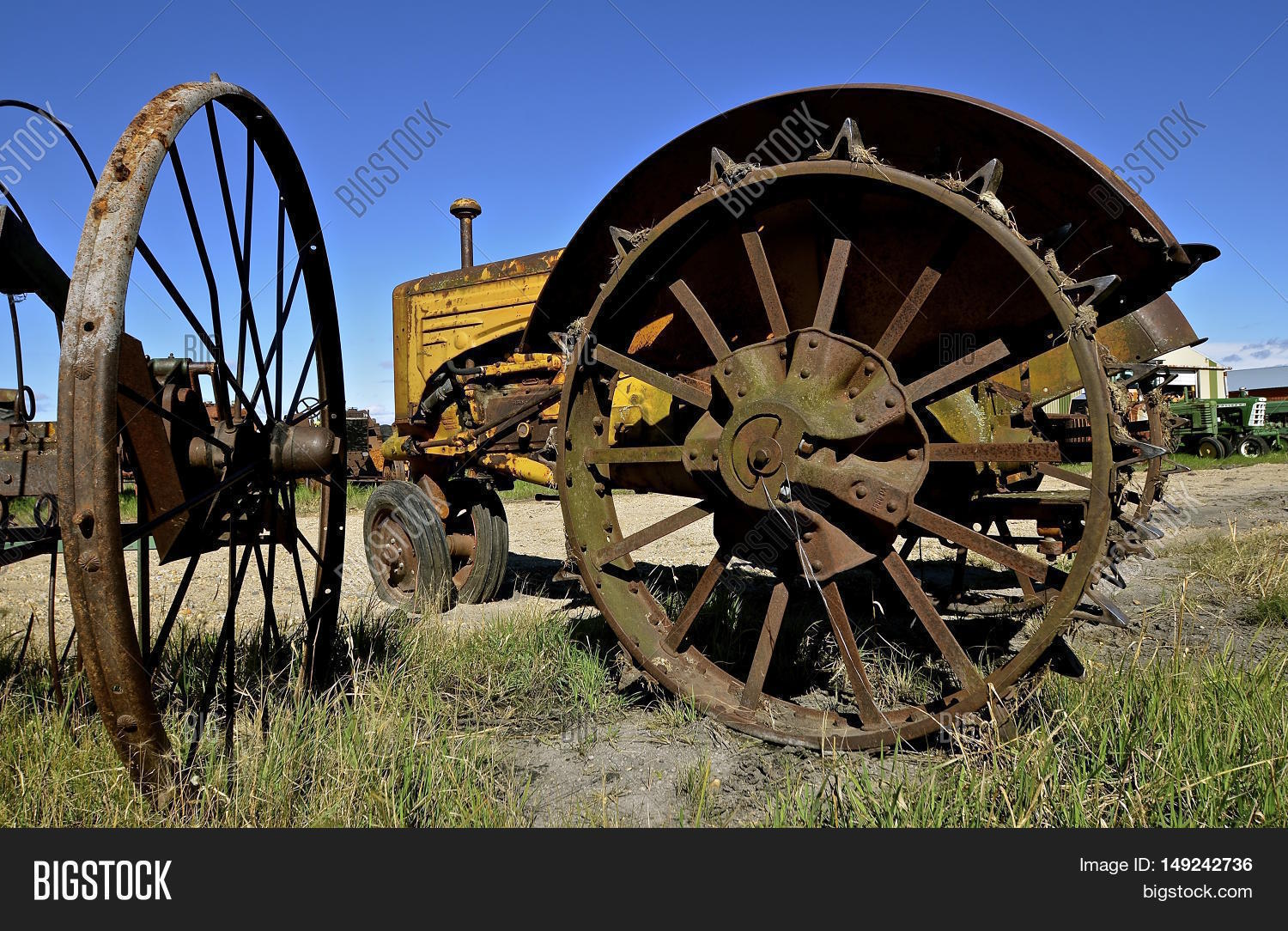 Old Yellow Tractor Image & Photo (Free Trial) Bigstock