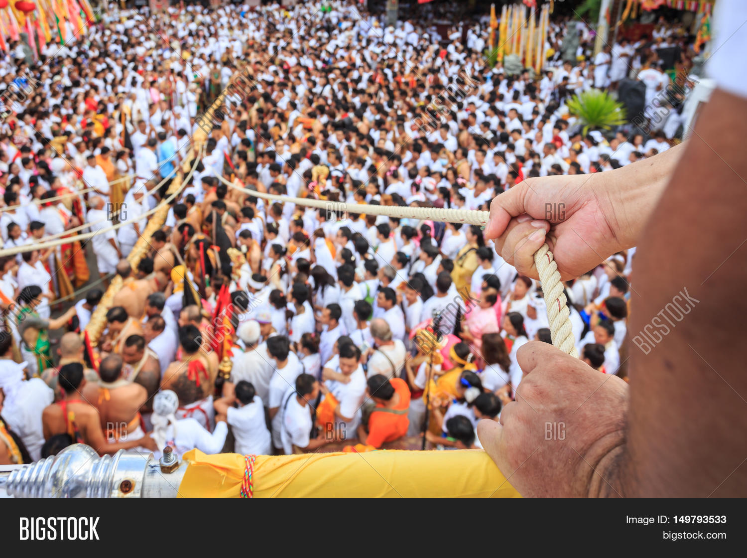 Hand Pull On Rope Image & Photo (Free Trial) | Bigstock