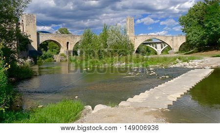 Besalú is a town in the comarca of Garrotxa, in Girona, Catalunya, Spain.