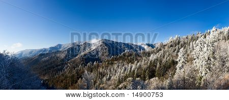Mount Leconte i sne i Great Smoky Mountains