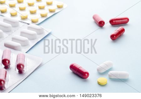 Pills And Capsules In A Blister