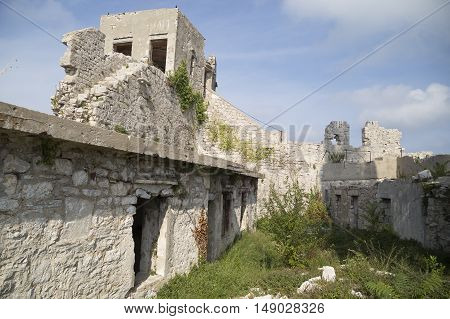 St. Michael's fortress near the towns Preko and Zadar Ugljan island Croatia Europe