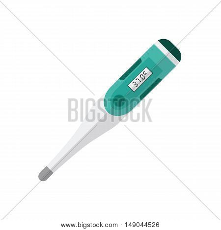 digital thermometers show on lcd by illustration
