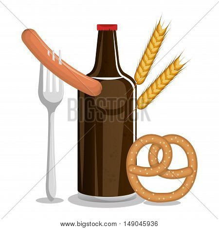 tradicional food oktoberfest festival design vector illustration eps 10