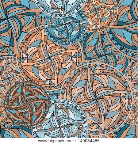 Seamless pattern texture. Mandala vector pattern. Vintage card. Hand drawn doodle illustration. Eps10