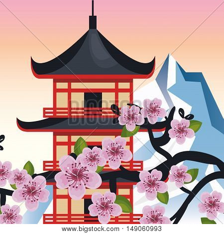 welcome japan mount fuji design vector illustration eps 10