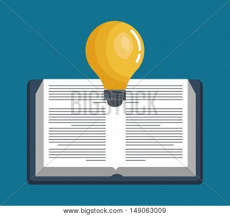 reading thinking creative education online graphic vector illustration