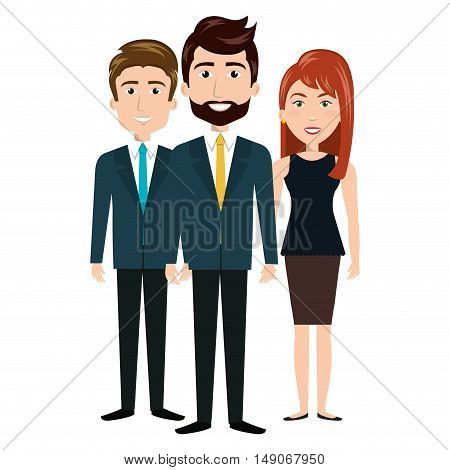 chracter men and woman team human resources design vector illustration