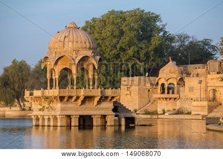 Gadi Sagar - artificial lake in Jaisalmer, Rajasthan, India