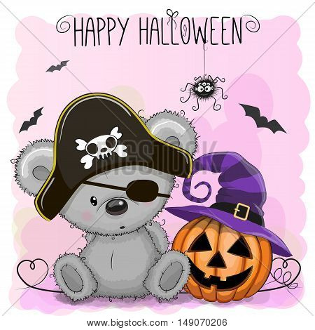 Halloween Illustration Of Cartoon Bear
