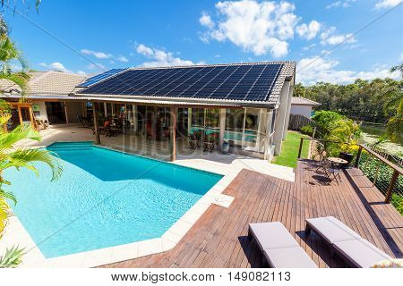 Backyard With Swimming Pool