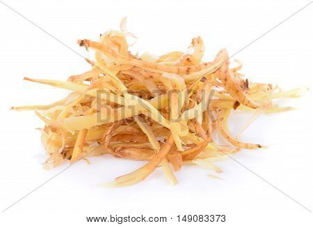 Closeup Finger Root isolated on white background