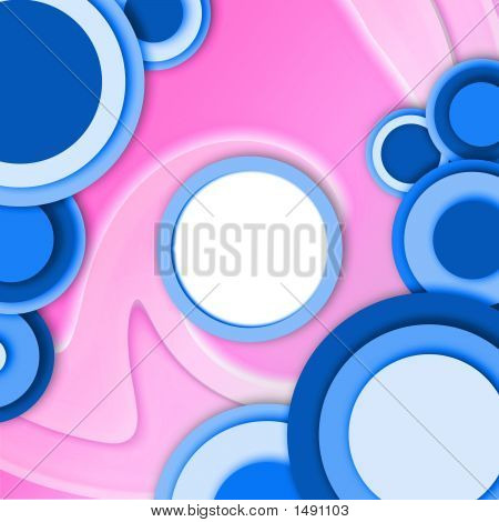 Soyut dairesel Windows mavi pembe