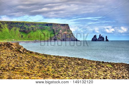 The Black Sand Beach of Vik in South Iceland