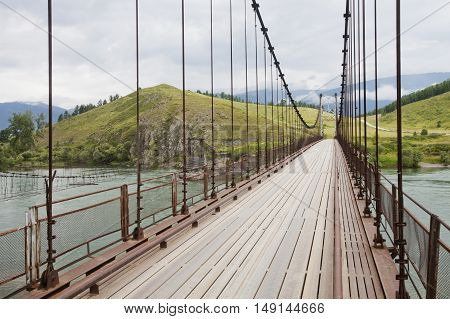 Katun River Bridge Near The Multa Village