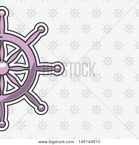 timon ship pattern background icon vector illustration design