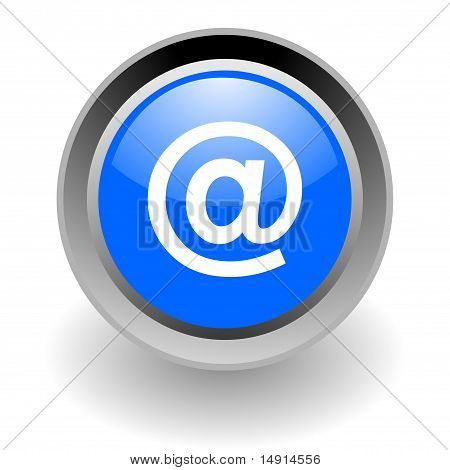 e-mail-stål glosssy ikon