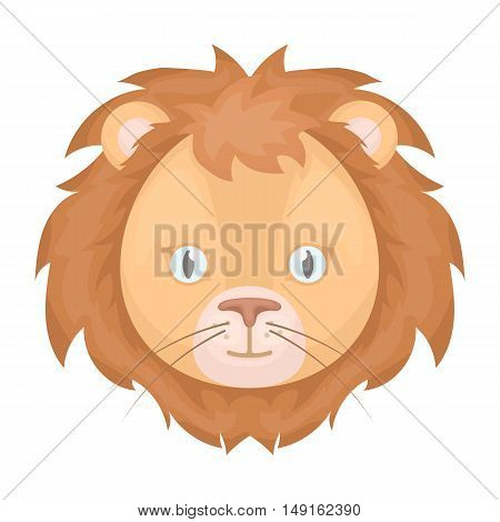 Circus lion icon in cartoon style isolated on white background. Circus symbol vector illustration.