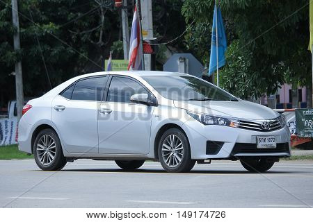 CHIANGMAI THAILAND -AUGUST 18 2016: Private car Toyota Corolla Altis. Photo at road no 121 about 8 km from downtown Chiangmai thailand.