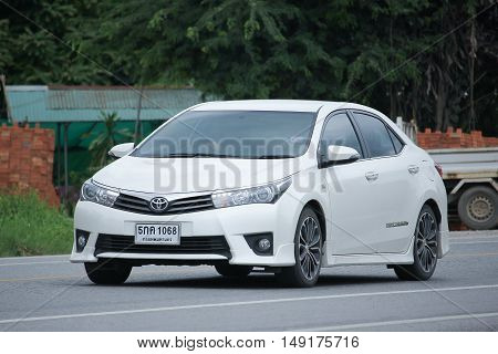 CHIANGMAI THAILAND -AUGUST 18 2016: Private car Toyota Corolla Altis. Photo at road no 121 about 8 km from downtown Chiangmai thailand.
