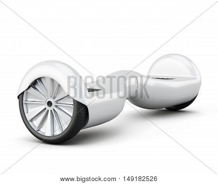 Urban Scooter On White Background. 3D Rendering