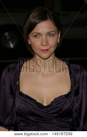 Maggie Gyllenhaal at the World premiere of 'Jarhead' held at the Arclight Cinemas in Hollywood, USA on October 27, 2005.