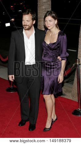 Maggie Gyllenhaal and Peter Sarsgaard at the World premiere of 'Jarhead' held at the Arclight Cinemas in Hollywood, USA on October 27, 2005.