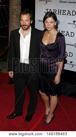 Maggie Gyllenhaal and Peter Sarsgaard at the World premiere of 'Jarhead' held at the Arclight Cinemas in Hollywood, USA on October 27, 2005.