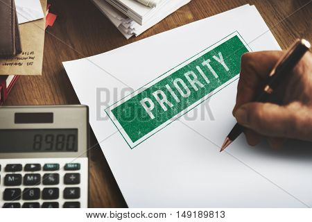 Priority Importance Tasks Urgency Effectivity Focus Concept