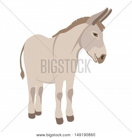 Donkey vector illustration style Flat profile side