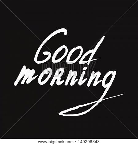 Good Morning lettering. Vector illustration. Stock vector.