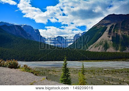 Alberta Rocky Mountains Landscapes between Jasper and Banff