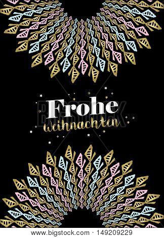 Gold Christmas Tribal Mandala Design In German