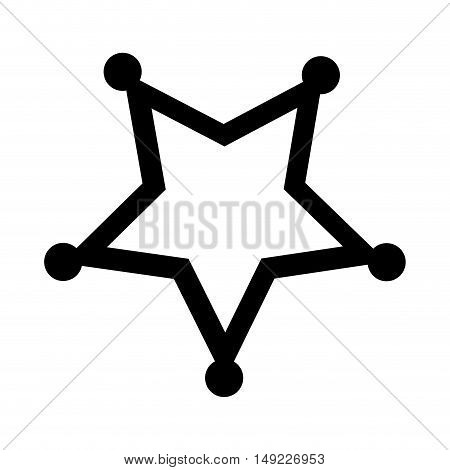 sherif star emblem icon vector illustration design