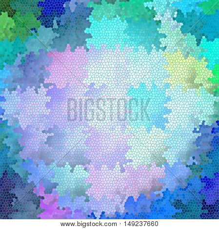 Abstract coloring background of the abstract gradient with visual wave,stained glass,spherize and mosaic effects.Good for your project design