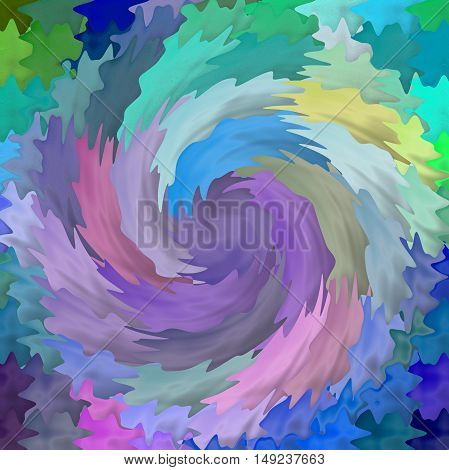 Abstract coloring background of the abstract gradient with visual twirl,spherize and mosaic effects.Good for your project design