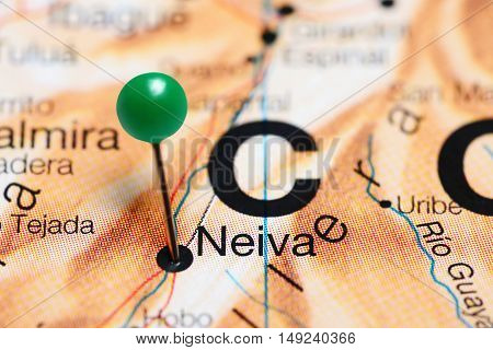 Neiva pinned on a map of Colombia