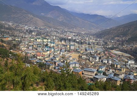 The City Of Thimphu, Bhutan