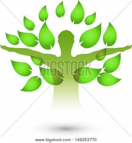 Human, Fitness, Health, Naturopaths, leaves, logo, life