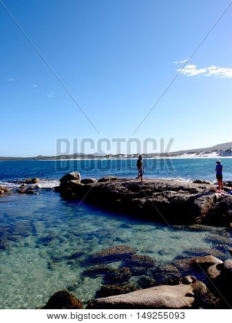 Fishing from the rocks, Esperance, Western Australia
