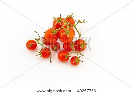 Colorful of fresh red tomato on white background