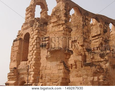 Mark Anthony Gordian's amphitheater in El Djem in Tunisia