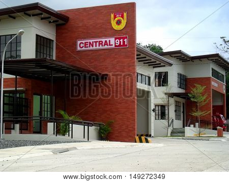 Davao, Philippines - September 11, 2016: Davao Central 911 Headquarter